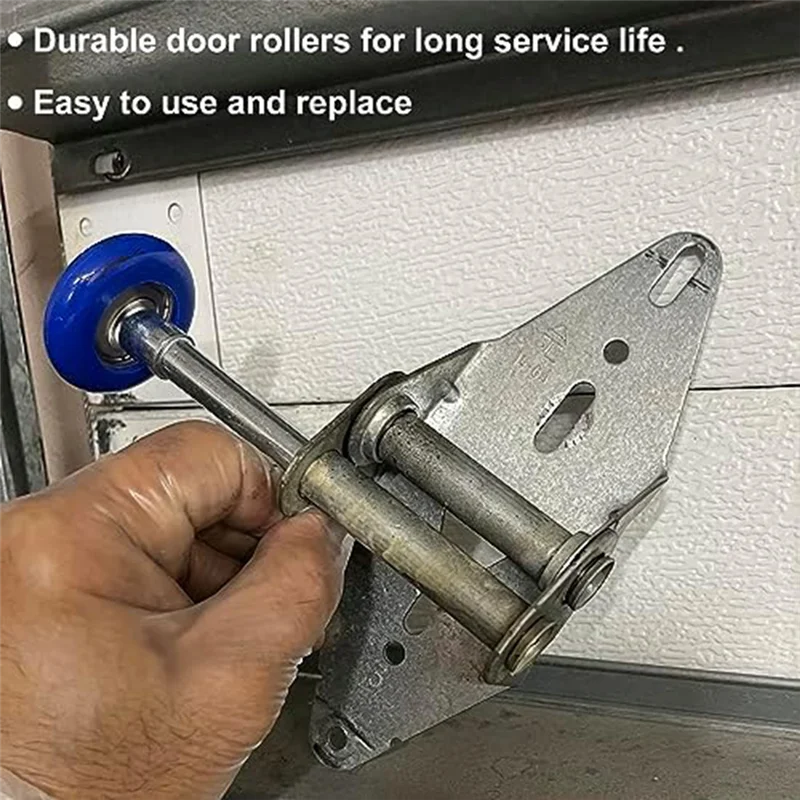 -A14E 12-pack 1,8 inch nylon verzegelde garagedeurrollen set kit stil/duurzaam en hoge belasting, krachtige lagerset blauw