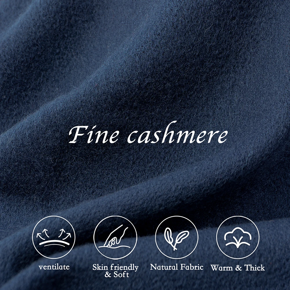 Samilor Winter Soft Wool Scarf Women Scarves Navy Shawls Wraps Thicken Warm Unisex Basic Blanket Tassel Pashmina Stoles