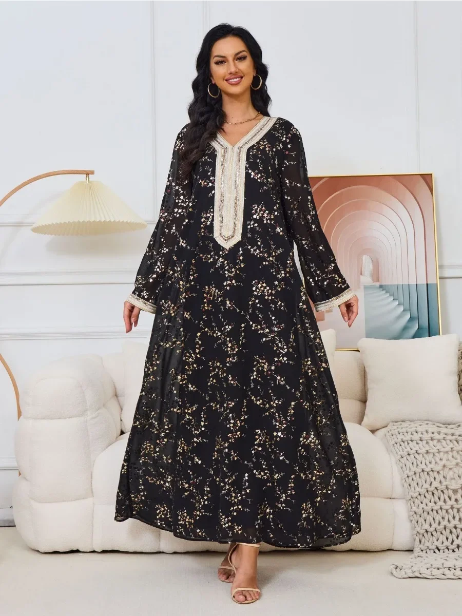 

Eid Arab Muslim Party Dress for Women Long Dress Abaya Morocco Kaftan Jalabiya Party Vestidos Ramadan Gown Dresses Saudi Arabic