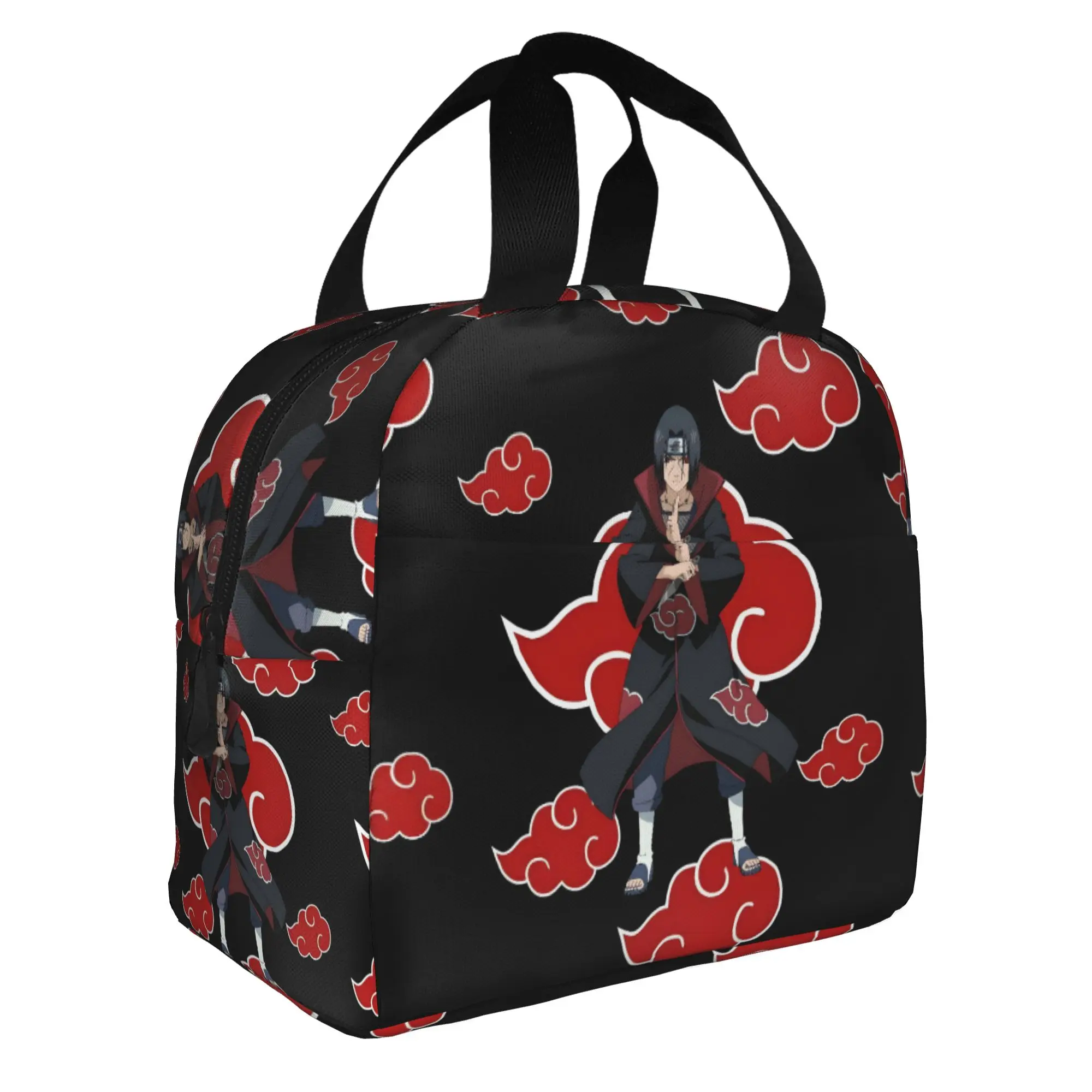 Loncheras Reutilizables Personalizadas con Diseño de Naruto y Itachi, Bolsa Térmica Impermeable con Aislamiento para Alimentos, Ideal para la Oficina y el Trabajo