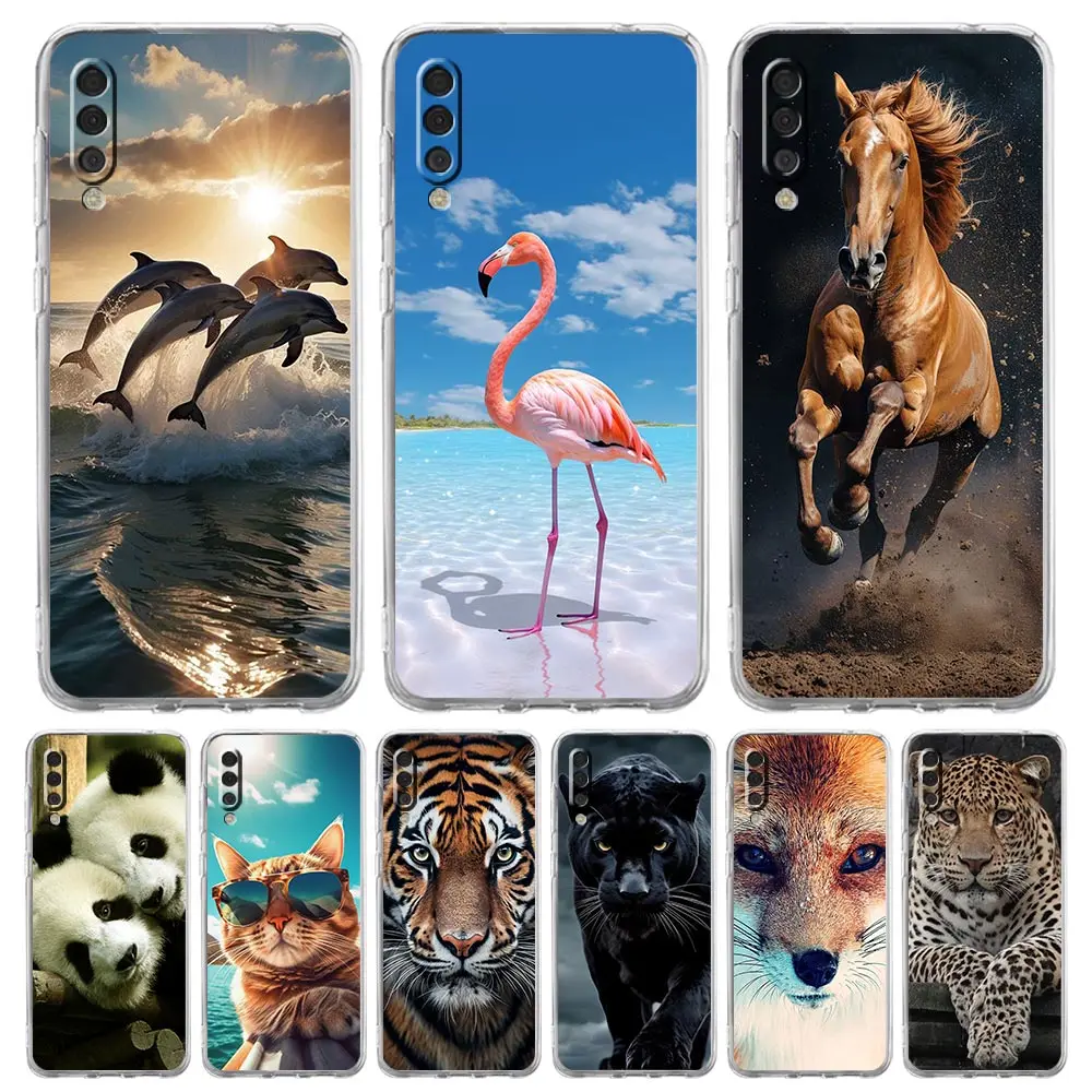 

Case For Samsung A16 A14 A12 A22 A32 5G A34 A42 A52 A54 A50 A70 A40 A20E A10S A20S A04S A06 Cover animados de gato conejo oso