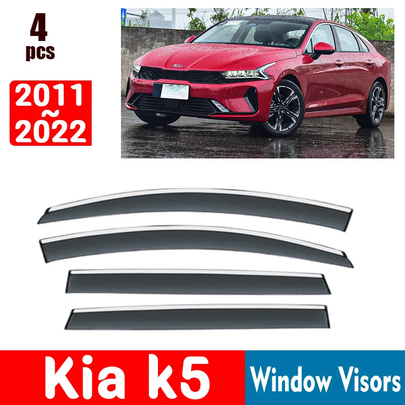 

FOR KIA k5 2011-2022 Window Visors Rain Guard Windows Rain Cover Deflector Awning Shield Vent Guard Shade Cover Trim