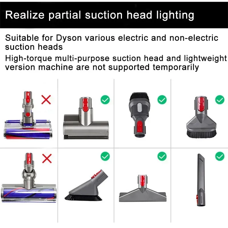 Replacement LED Lighting Adapter Converter Spare Parts for Dyson V7 V8 V10 V11 V15 Smart Robot Vacuum Cleaner Home Accessories