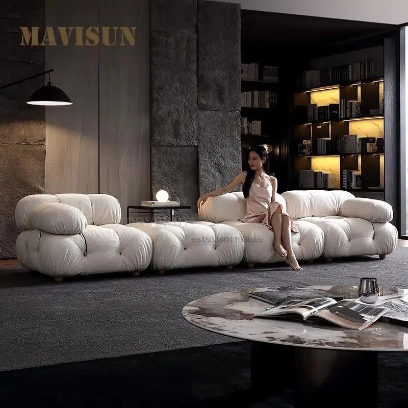 Sectional Minimalist Living Room Sofa Couch Convertible Set Modern Style Love-Seat And Three Seat For Home Furniture Or Office