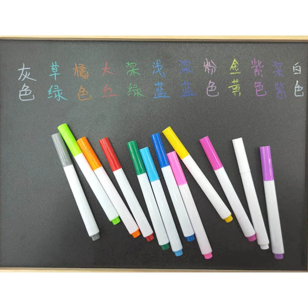 

24pcs Water Soluble Chalk Markers Liquid Pens for Glass Paper Plastic Blackboard DIY Craft Sewing Embroidery Tracing Patterns
