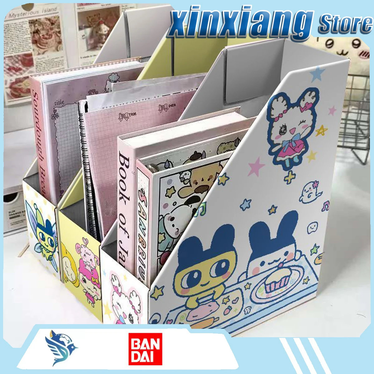 

Bandai Takago Maiko Storage shelf Desktop organizing bookshelf Cute cartoon style gifts Cartoon Decorative items surprises