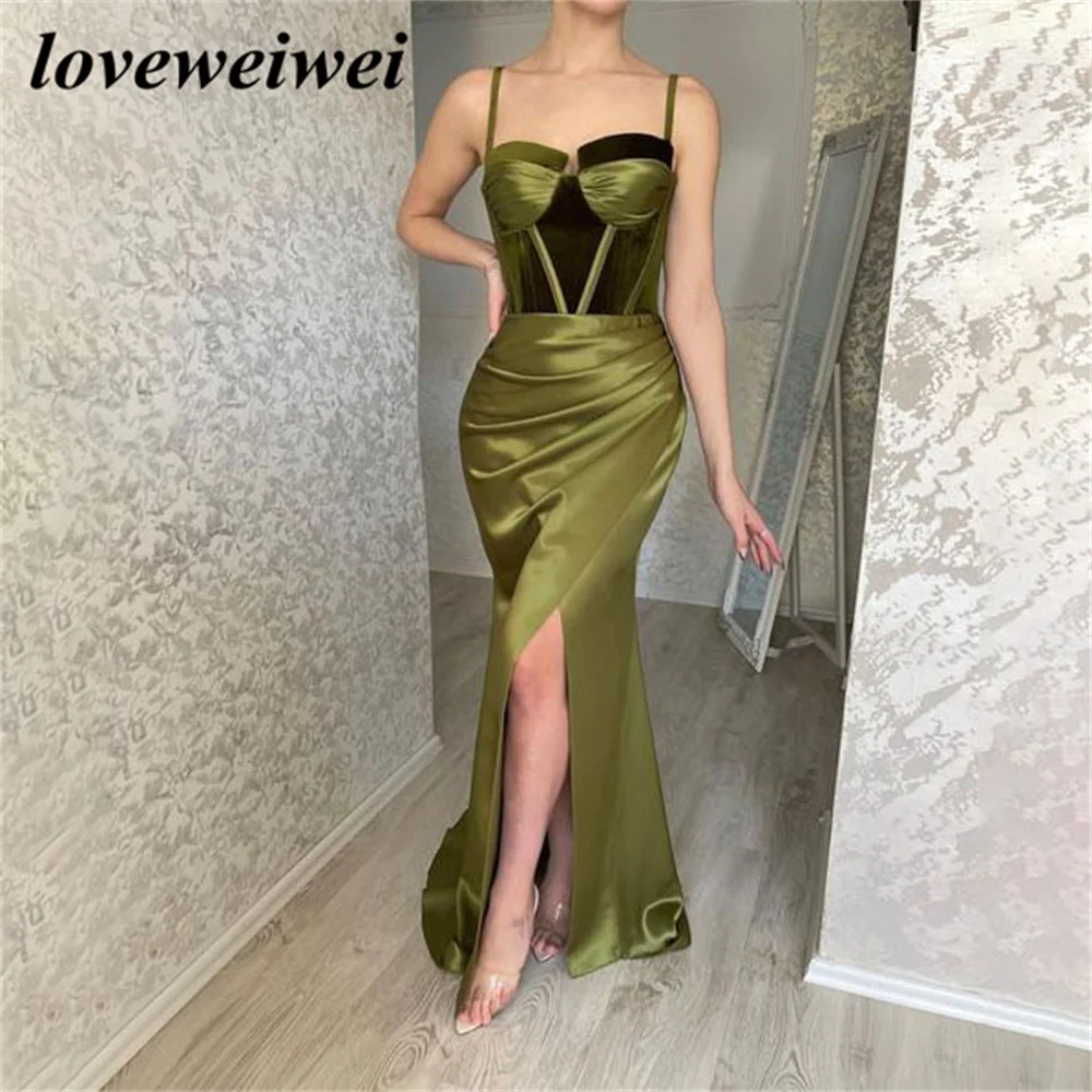 

Sweetheart Neck Evening Dress Spaghetti Strap Prom Dress Pleat Prom Gowns Elegant Evening Gowns Custom Made robe de bal