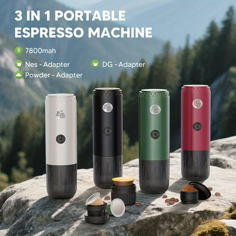 Portable Espresso Coffee Machine With Self-heating  2-in-1/3-in-1 Capsule Coffee Maker for Car & Home Camping Coffee Maker