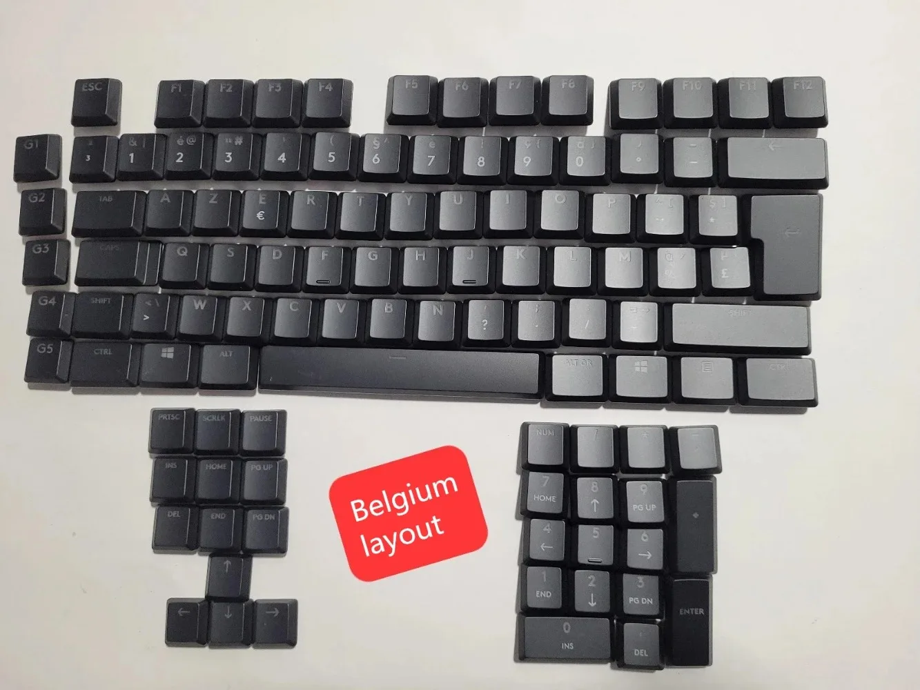 New backlit keycaps with EU US JP layout compatible with Logitech G913 G813 G815 G915 TKL mechanical keyboard view 3