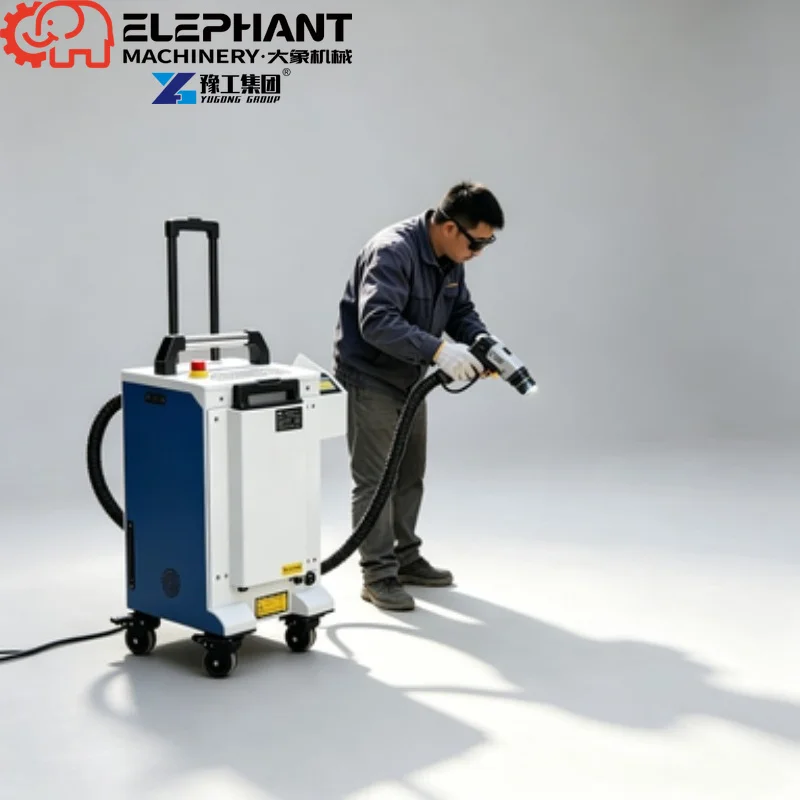 Handheld Mini Air Cooled Pulse Laser Cleaning Machine 100W Rust Paint Remover For Metal Stone Wood 2 Years Warranty