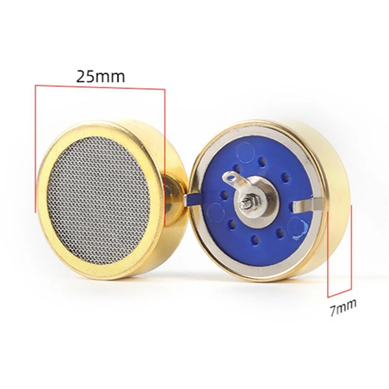 4 шт., 25 мм, мембранный картридж для микрофона, капсула с большой мембранной картриджей, капсула с сердечником для студийной записи, конденсатор-TCES