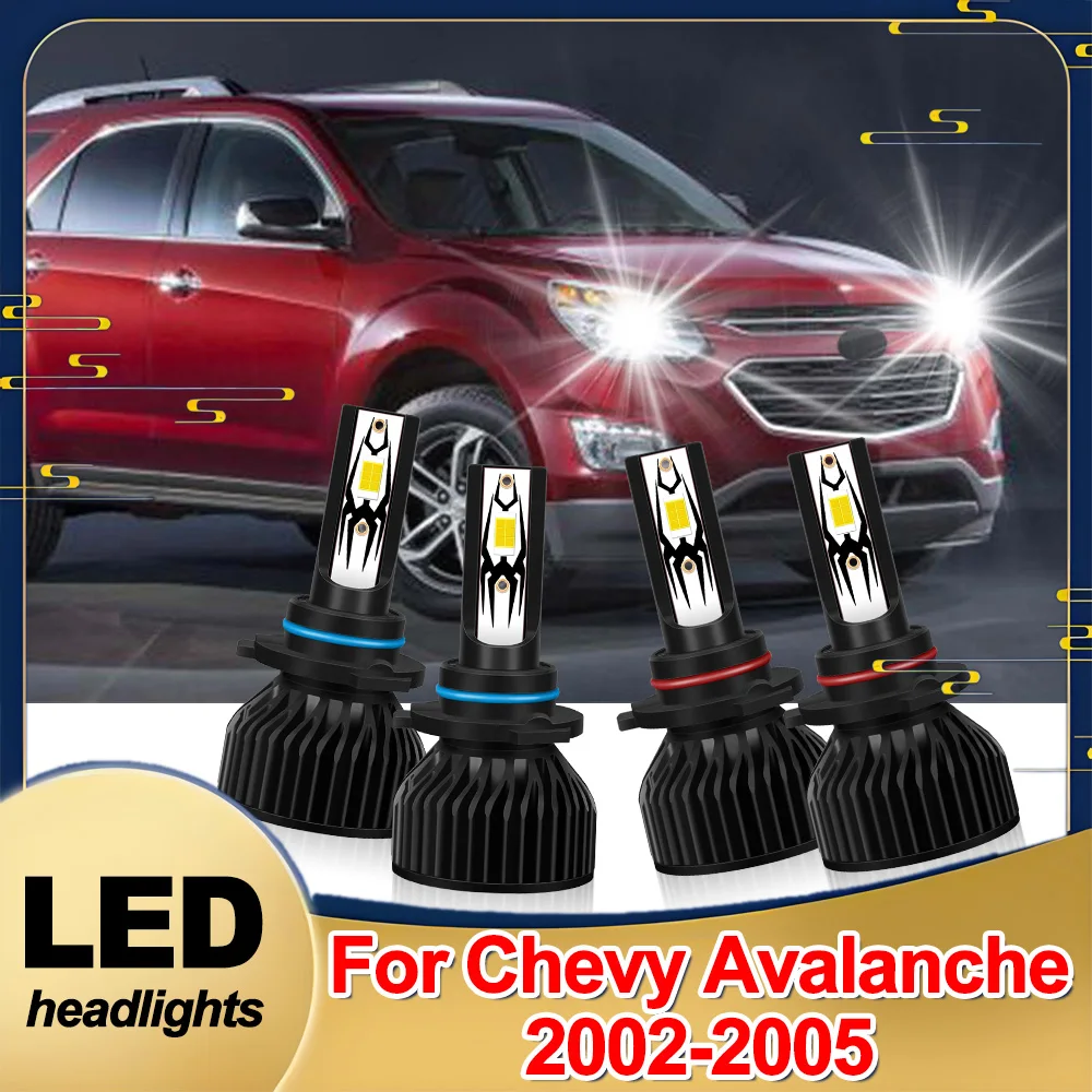 

9005 9006 Комплект для переоборудования светодиодных фар дальнего света Лампы охлаждающий вентилятор 6500 К белый свет для Chevy Avalanche 2002-2005 гг.