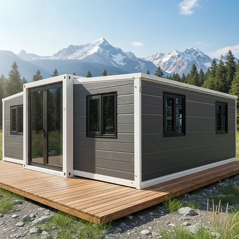 Single Space Foldable Container House Independent Closed Layout Easy Assemble Low Cost Portable Prefab Cabin For Individual