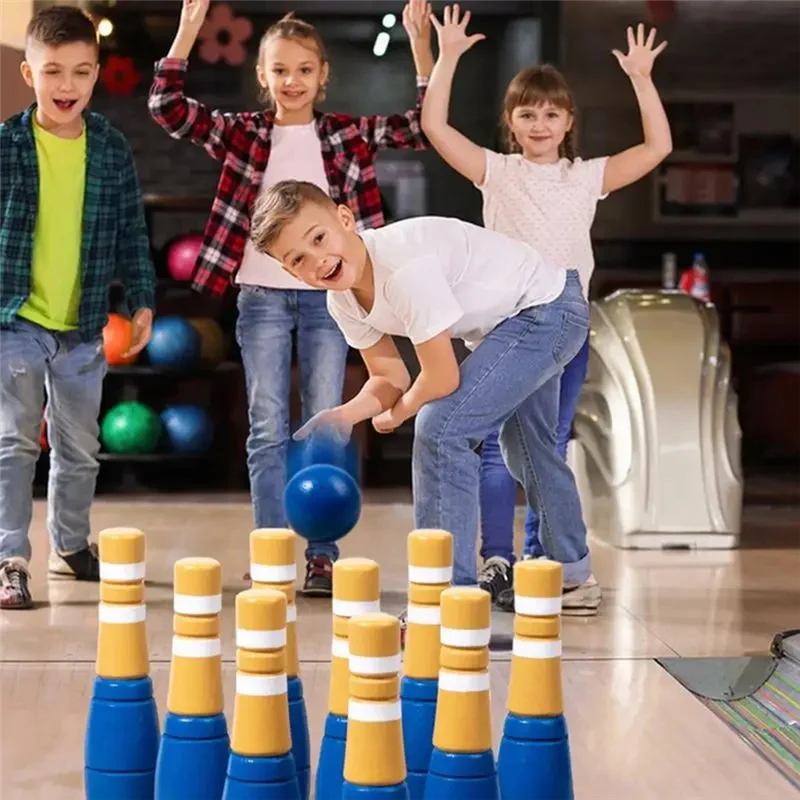 

ABHS-деревянный боулинг для дома и улицы, игрушки для боулинга, детский набор для боулинга, интерактивная игрушка