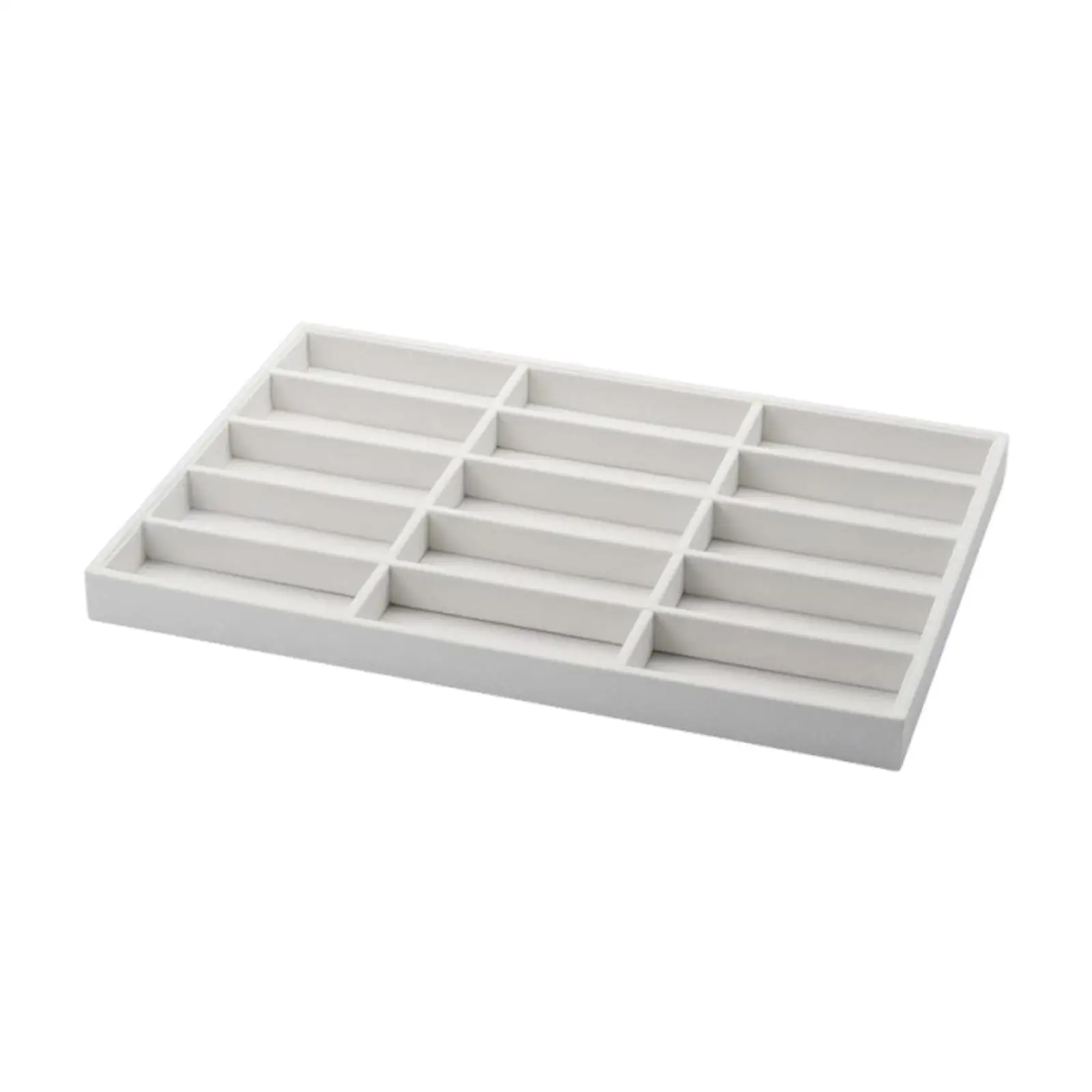 Eyewear Storage Case Soft Velvet 15 Slot Glasses Organizer Tray for Sunglasses Collection Home or Shop