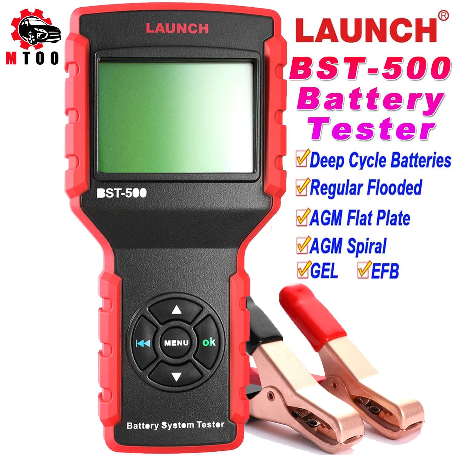 

LAUNCH BST-500 Car Battery Tester BST500 Cranking And Charging System Test 6V 12V 24V Load Tester 100-2000 CCA Battery Detector