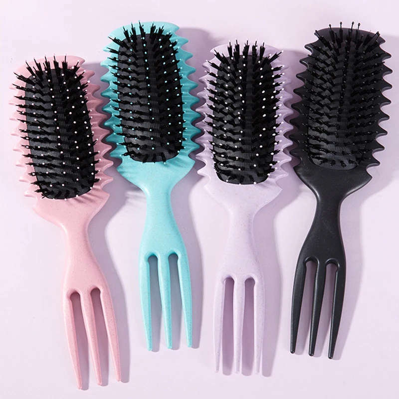 5pc Hair Styling Set: 200ml Spray Bottle 3-in-1 Candy Bursh Curly Hair Brush Curved Rat Tail Comb Edge Control Brush Hair Tools