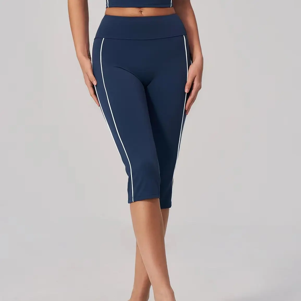Yoga mid pants High Waist Sports Fitness Shorts Women Push Up Cycling Short Female Quick Dry Running Workout Sports cropped pant