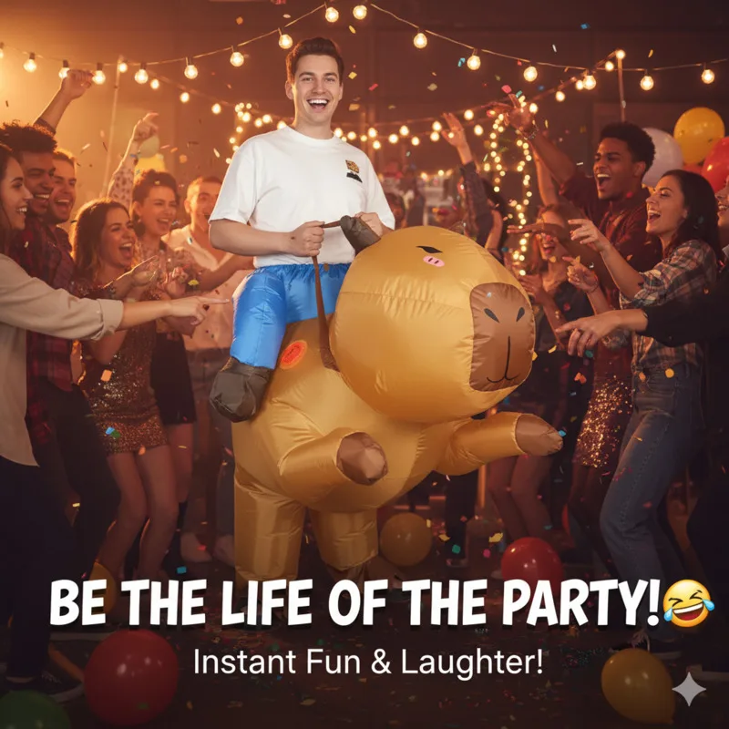

Capybara Suit Christmas Inflatable Costume Ride-On Animal Blow Up Set Cosplay Funny Holiday Performance Prop Stage Party Top New