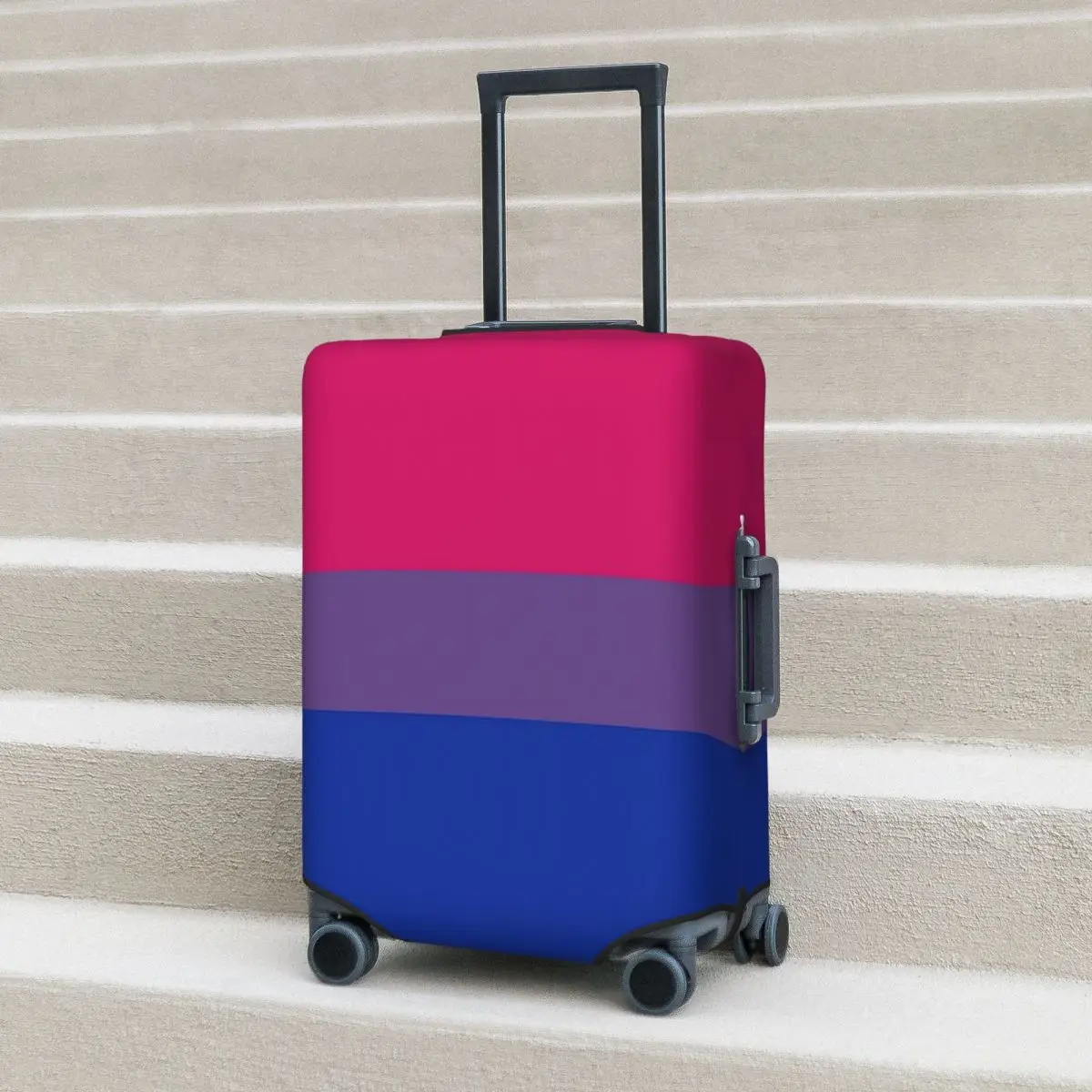 Protezione per valigia con bandiera bisessuale Coperture protettive per bagagli da viaggio elastiche per 18-32 pollici