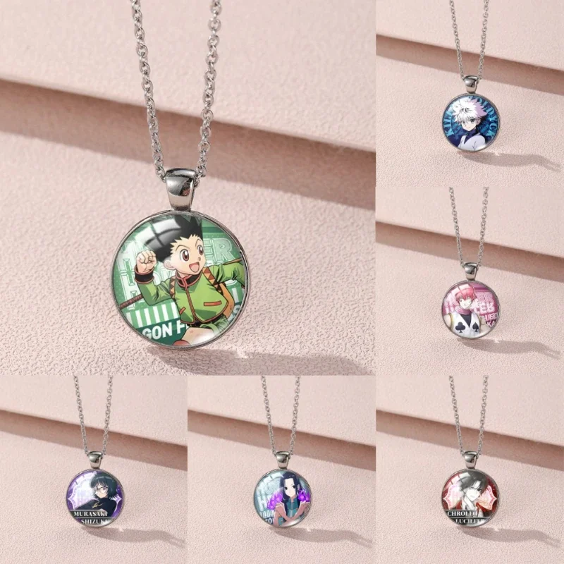 Hunter X Hunter Children\'s Necklaces Anime Figure Gon Freecss Killua Zoldyck Hisoka Kurapika Cosplay Jewelry Pendant Necklaces