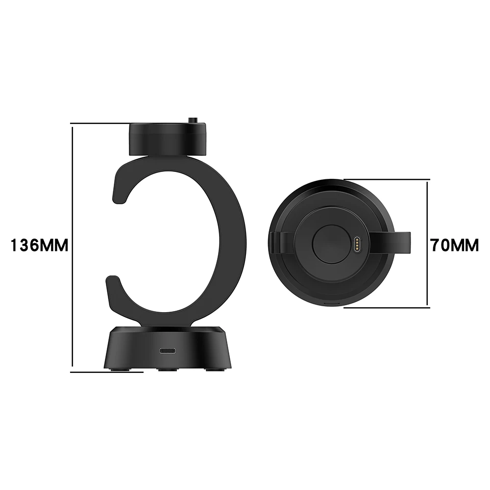 حامل شاحن Fenix 8/ 7/6/ 5 Pro/ E لـ Garmin Vivoactive 6/ 5/ 4/ 4S/ 3S قاعدة شحن نهج S50 S60/ Venu 3 2S/ Tactix 8
