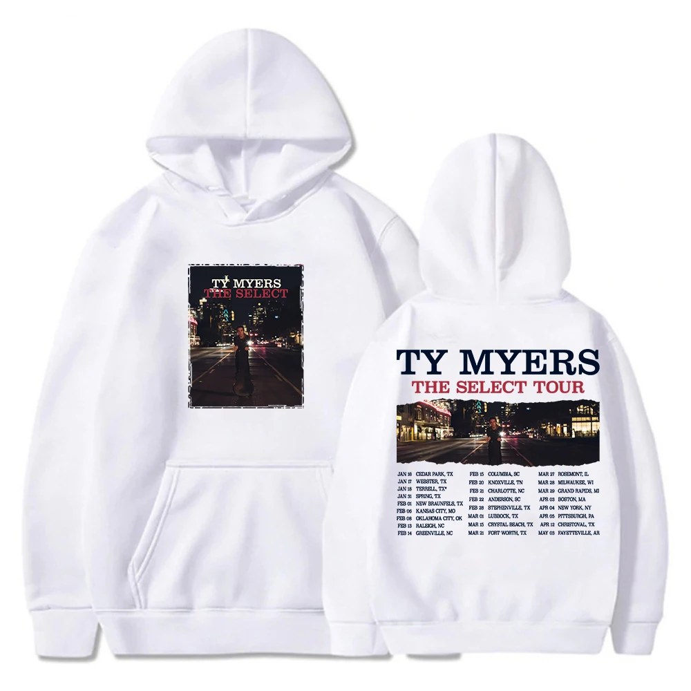 Ty Myers The Select Tour 2025 Hoodie Unisex Long Sleeve Streetwear Women Men Hooded Sweatshirt Hip Hop Clothes