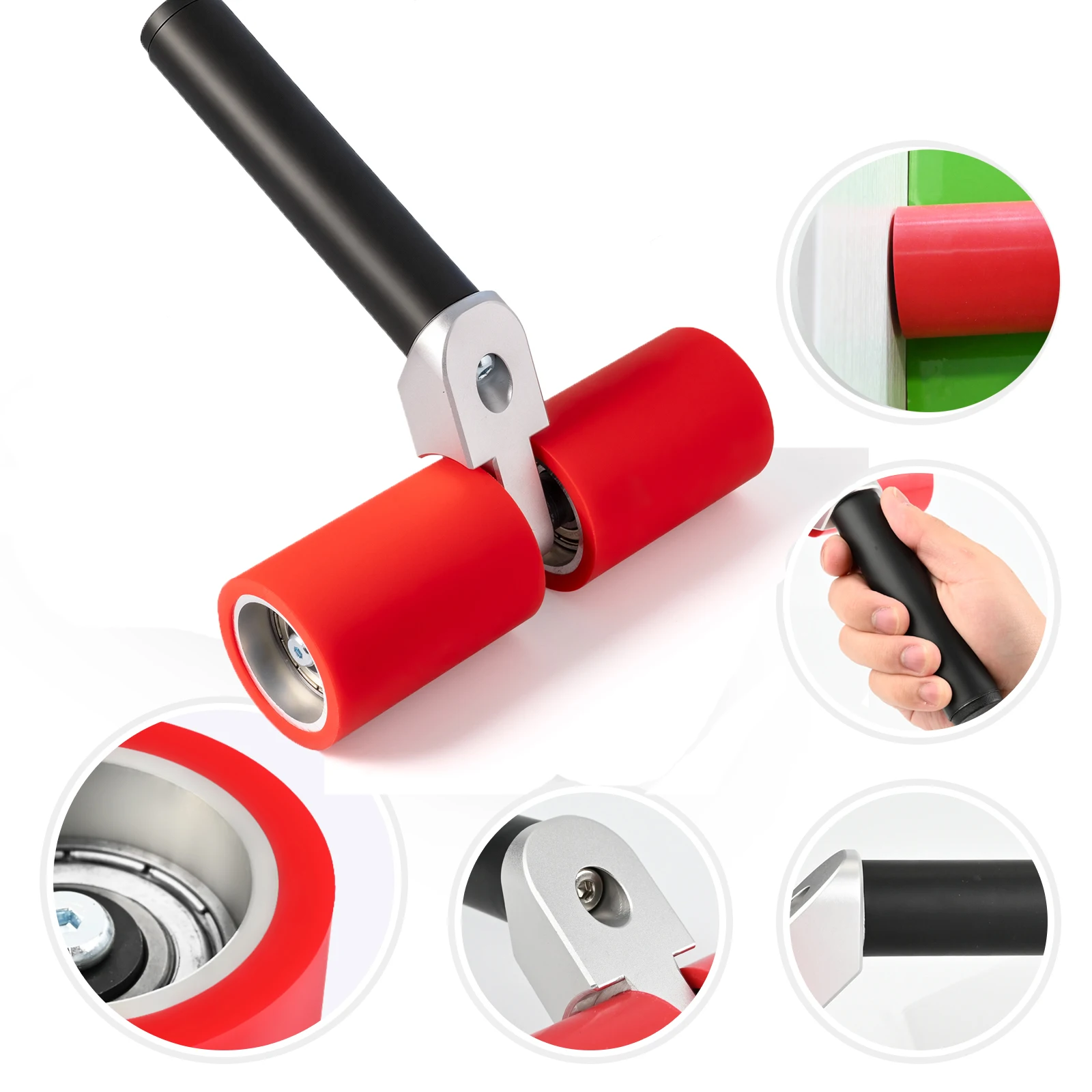 EHDIS Multi-Purpose Edge-Reaching Roller Full Edge Coverage Smoothing Tool for Film Application Car Wrapping Vinyl Press Roller