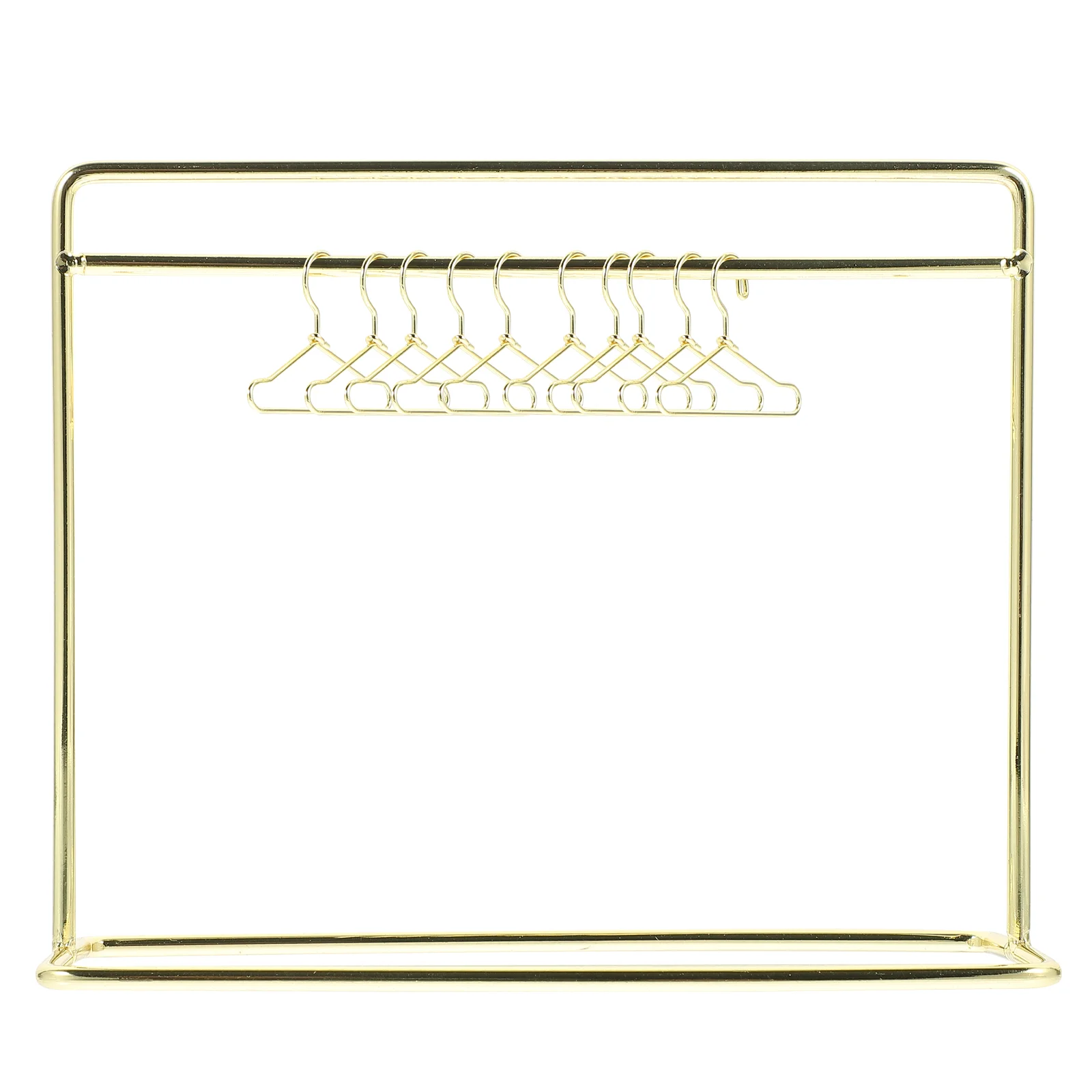 Storage Wardrobe Mini Hanger Drying Rack Clothing Clothes Holder Golden Iron Hangers