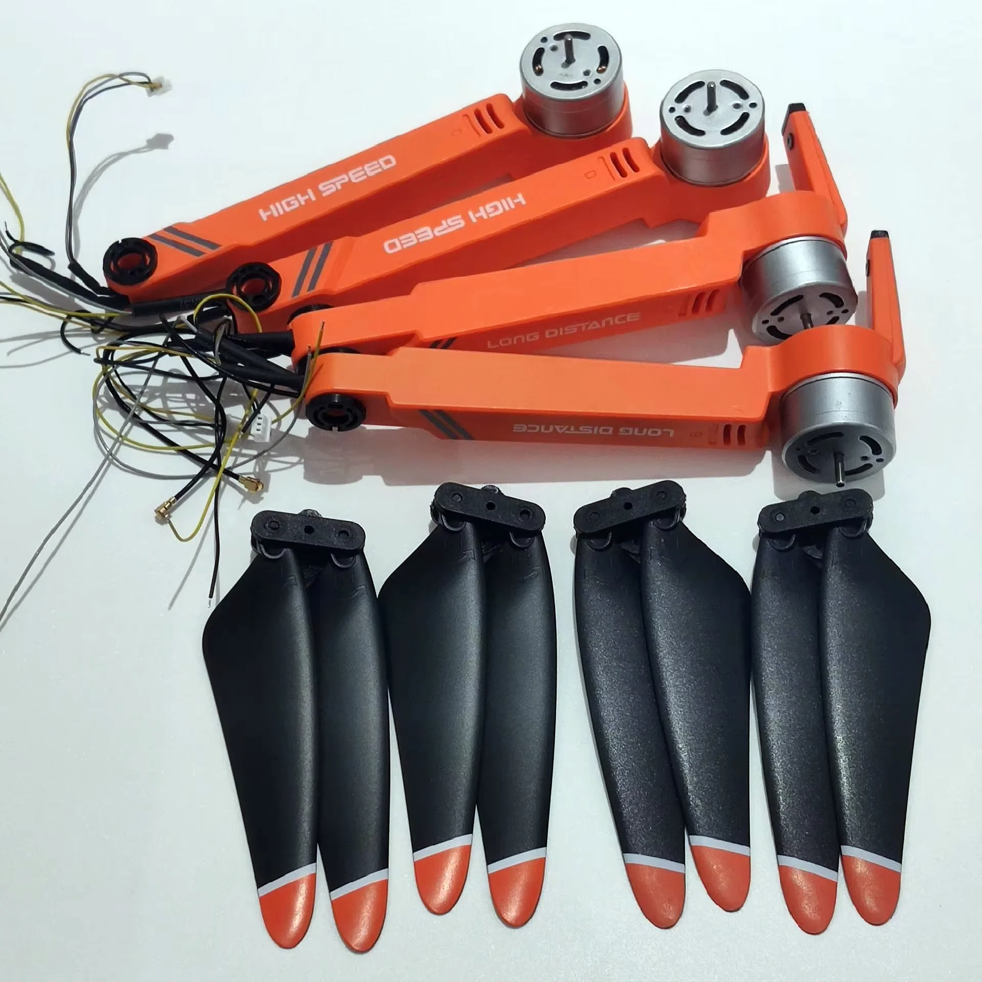 Brazo de Motor original JJRC X17 con Motor sin escobillas para Dron RC X17 brazo trasero delantero para evitar obstáculos brazo A/B/C/D con hoja