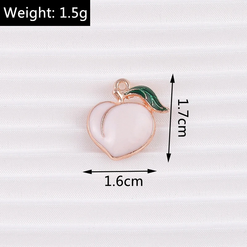 10 teile/los Mix Nette Emaille Obst Apfel Kirsche Ananas Traube Charms für Schmuck Machen Frauen Ohrringe Anhänger Halsketten Geschenke – Detail 20