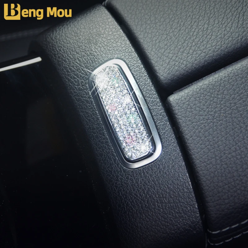 Car Interior Crystal Patch Armrest Box Switch Decoration For Mercedes-Benz A(W177) B(W247) CLA(W118) GLA(H247) GLB Series