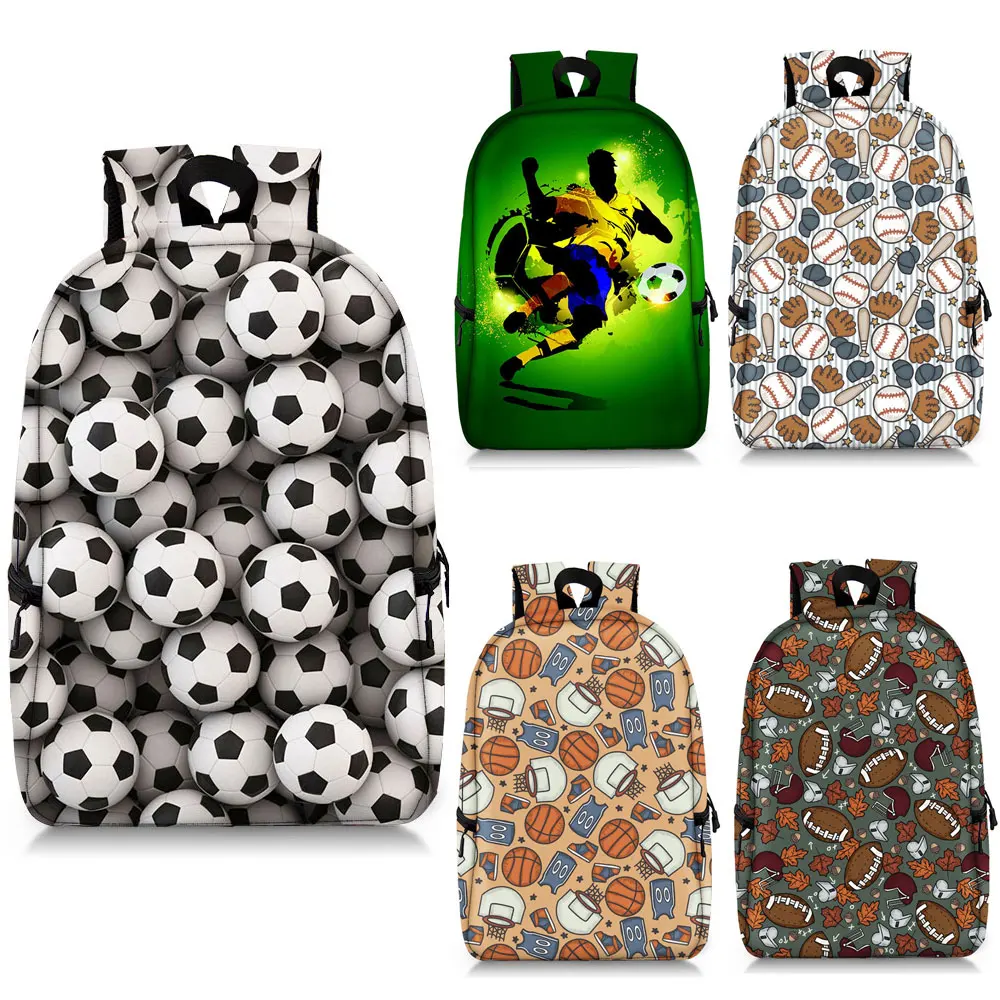 Football Soccer Baseball Basketball Backpack for Teenager Boy Children School Bags Male Rucksack Laptop School Backpacks Bookbag