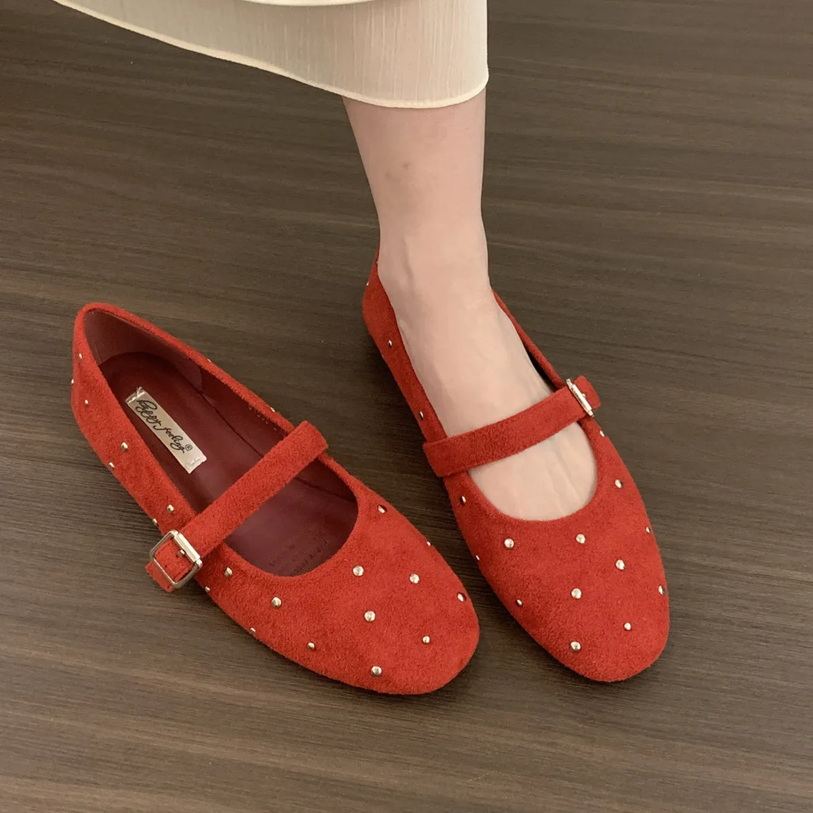 

Bailamos 2026 New Brand Women Flat Shoes Soft Flat Heel Dress Boat Shoes Fashion Round Toe Shallow Mary Jane Shoes