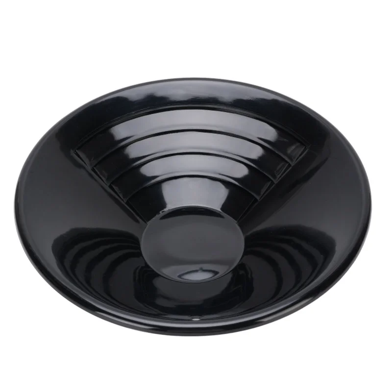 10 Inch Gold Pan Black Round ABS Sturdy Lightweight Gold Panning Pan For Prospecting