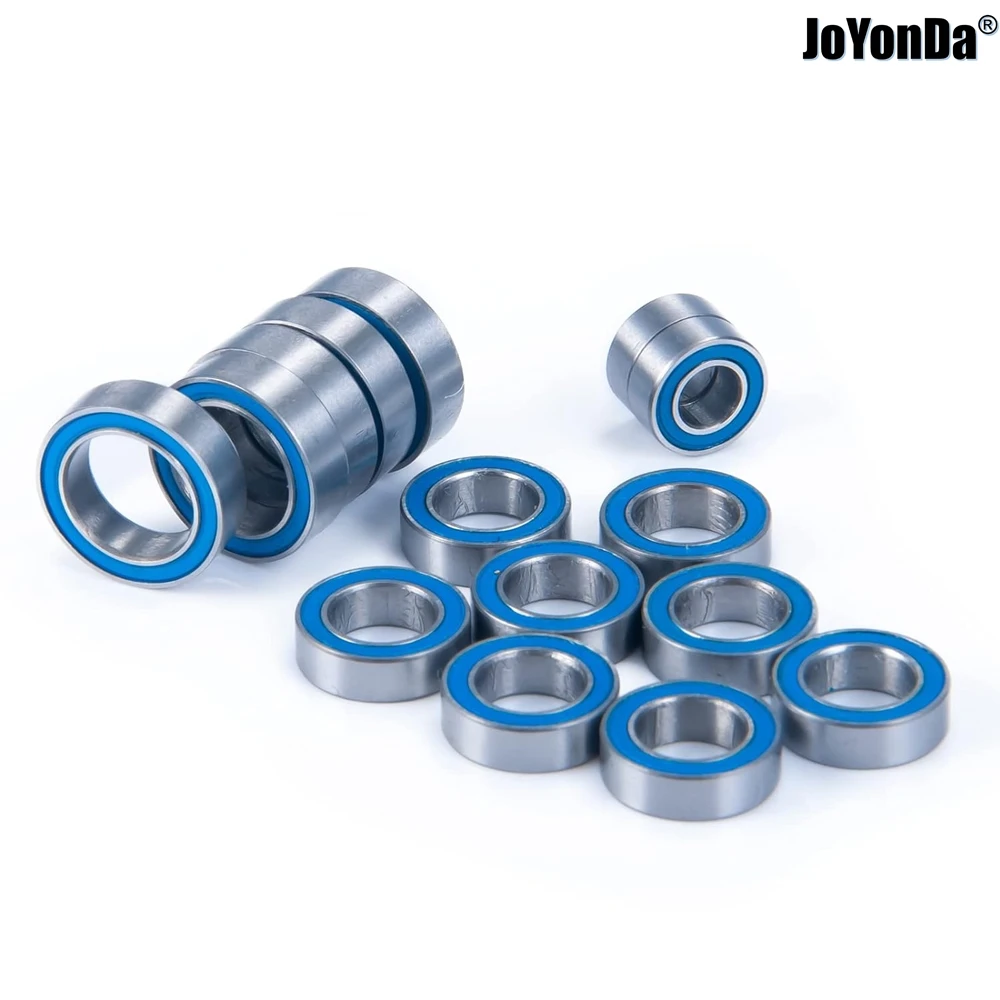 15pcs Blue Rubber Sealed Ball Bearing KIT - Precision High Speed Bearing for RC Traxxas 1/18 Latrax