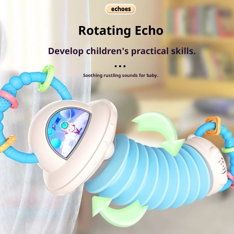 Baby-Simulations-Akkordeon-Instrument, Montessori-Kinderspielzeug, beruhigende frühpädagogische Handgeige Geige für Kleinkinder