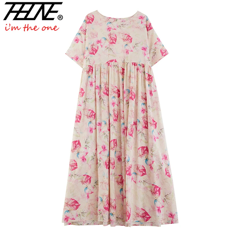 Vestido maxi grande para mulheres, vestido longo boêmio, elegante robe estampado boho, vestidos vintage, plus size, verão