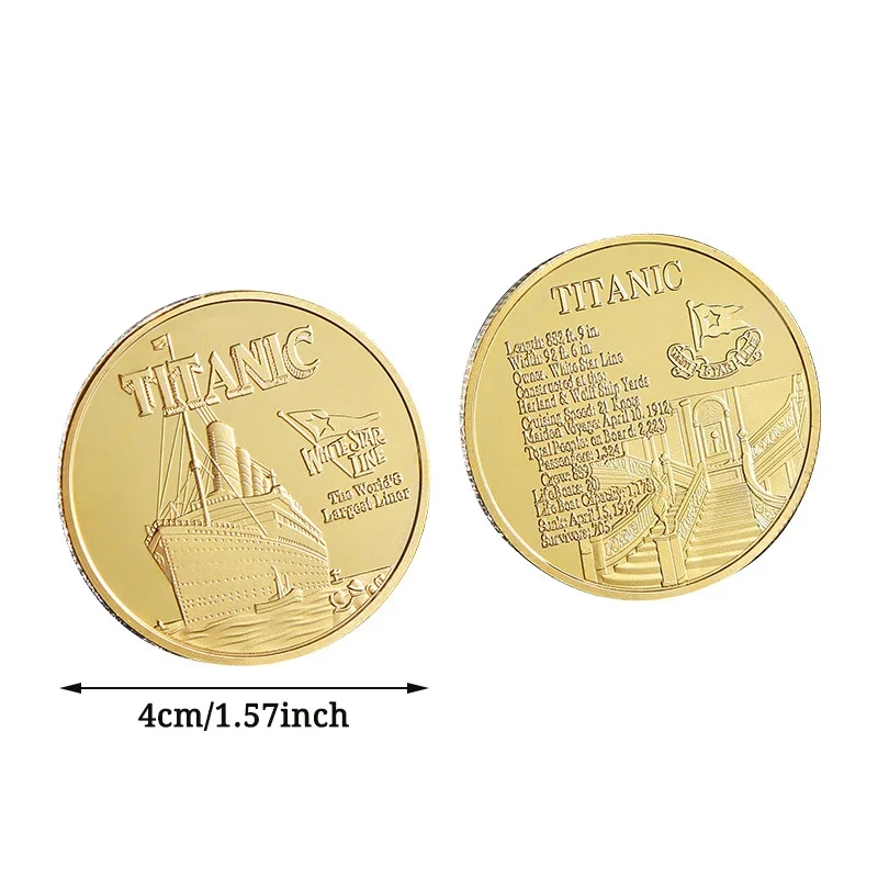 Collection Coins, Titanic Souvenirs Coin Ship Love Commemorative Coins