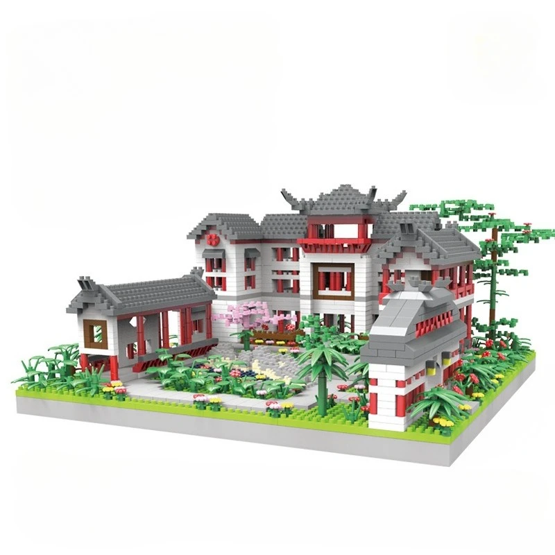 NEW China Building Blocks Suzhou Garden Building Scene Micro Particle Assembly Toy High Difficulty CHILDREN'S Toy Decorations view 5