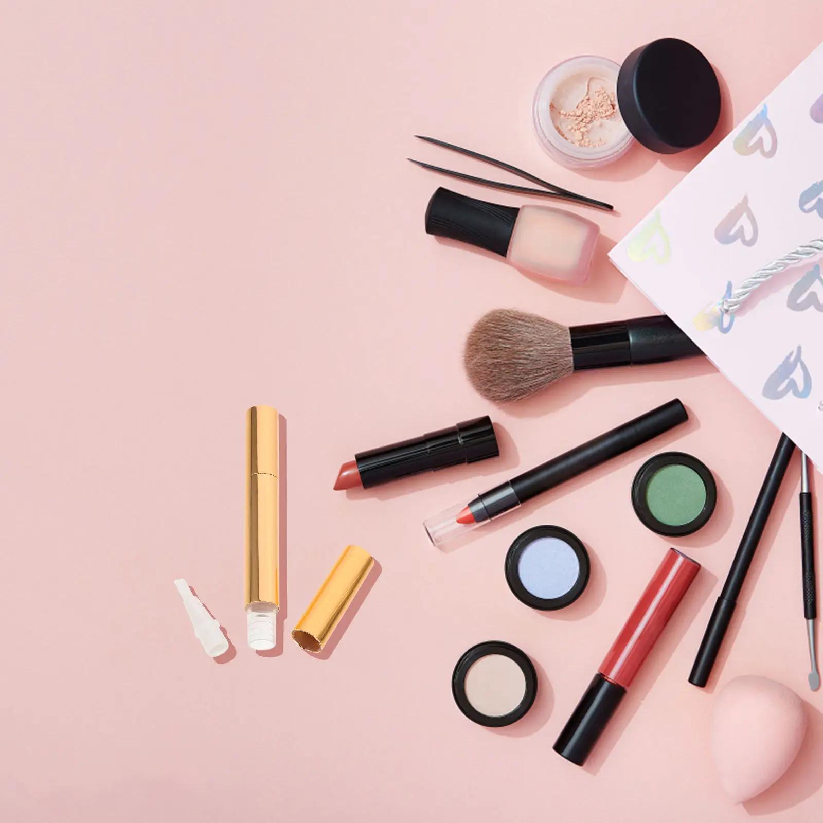 

3Pcs Empty Pen Twisting Manicure Pen Portable Makeup Brush Liquid Applicator Nail Nutrition Oil Lip Gloss Essential Oil