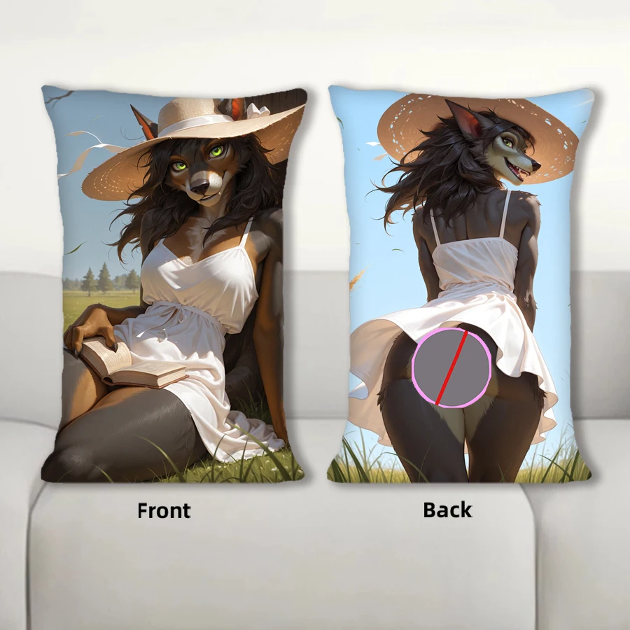 

Dakimakura аниме леди собака осенью ветер диванная подушка наволочка для тела двухсторонняя постельное белье с принтом наволочка