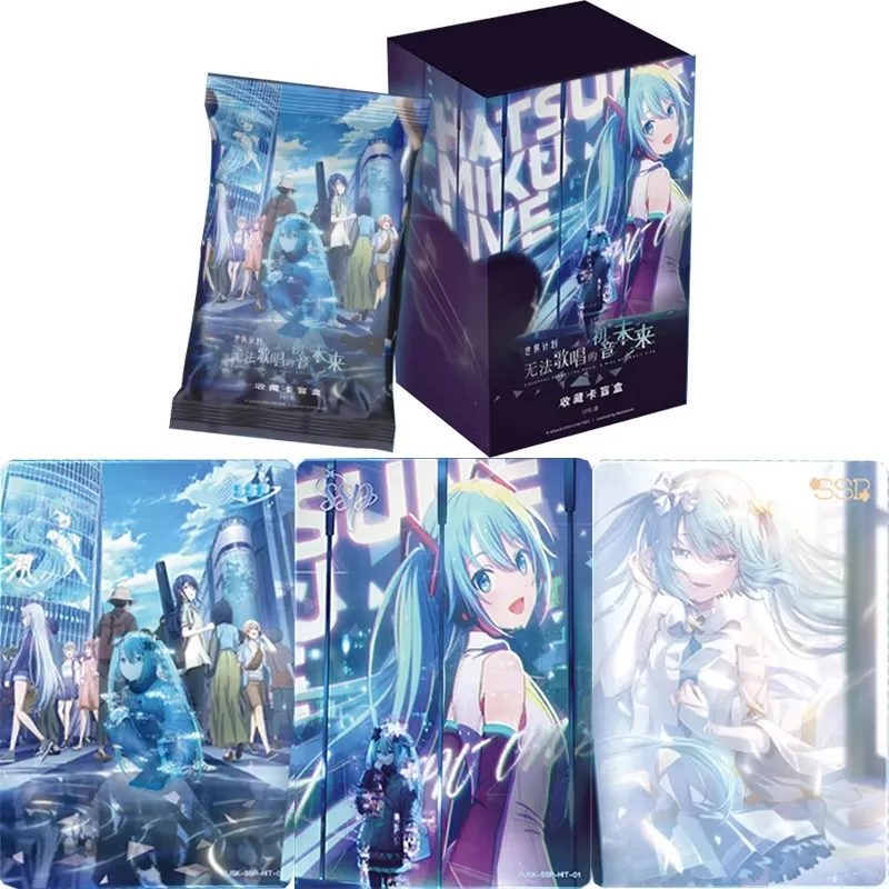 Genuine Hatsune Miku Card Project SEKAI Colorful Stage Movie A Miku Who Can't Sing Virtual Idol Anime Trading Card Toy Gifts