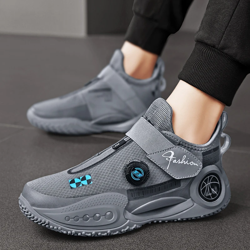 

2025Summer Breathable Comfortable Lightweight High-Quality Low-Top Basketball Shoes Couple Trendy Shoes Gray36-45