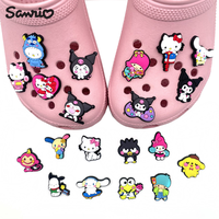 Sanrio Crocs DIY Shoe Buckle Shoe Flower Three-dimensional Cartoon Hello Kitty Kurome Decorative Shoe Flower 1-20 pcs