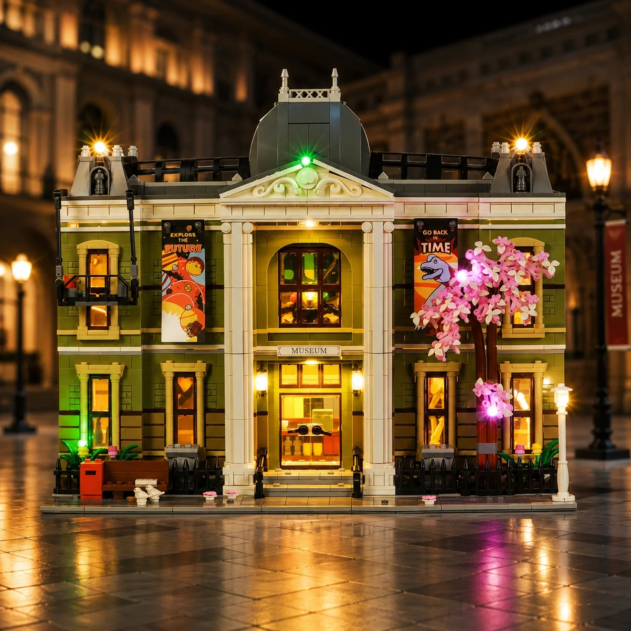 HPROSPER 5V LED-Licht (kein Modell) für LEGO 10326 Natural-History Museum, dekorative Beleuchtung mit Batteriekasten