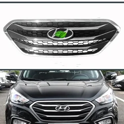 high quality ABS chrome front grille Refit trim around grills Racing trim 2009-2015 For Hyundai ix35 Grille frame