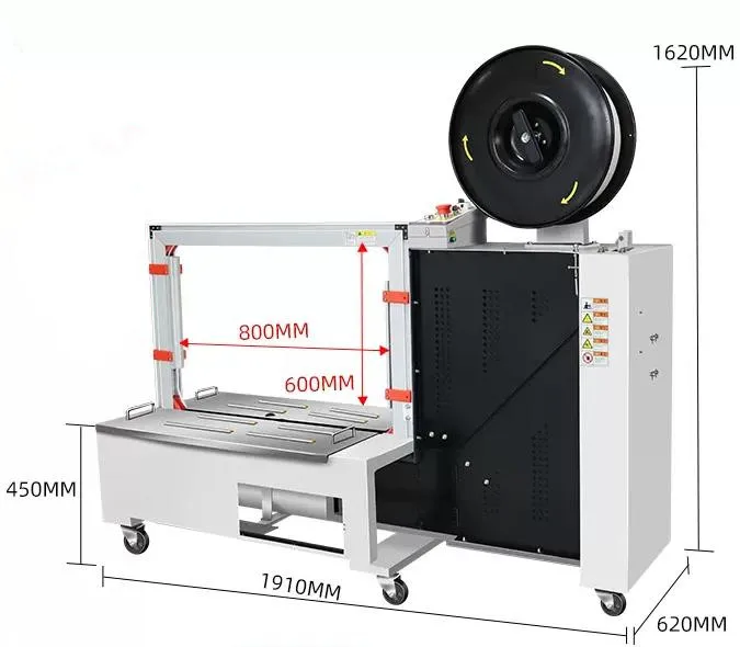 

Carton semi-automatic 9-15mm polypropylene plastic belt strapping machine