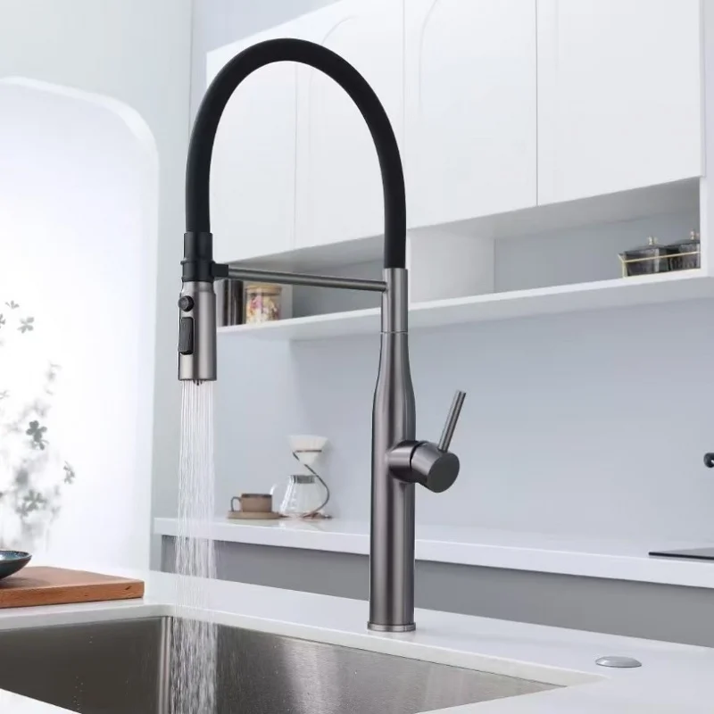 Kitchen Pull Out Faucet Universal Rotating Sink Faucet Hot And Cold Mixer Faucet Dual Use Magnetic Faucet