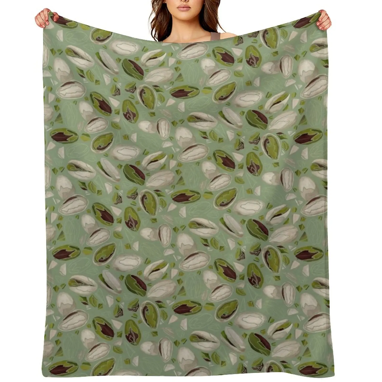 

Pistachio pattern Throw Blanket Cute Plaid for winter Luxury St Blankets Sofas Of Decoration Blankets
